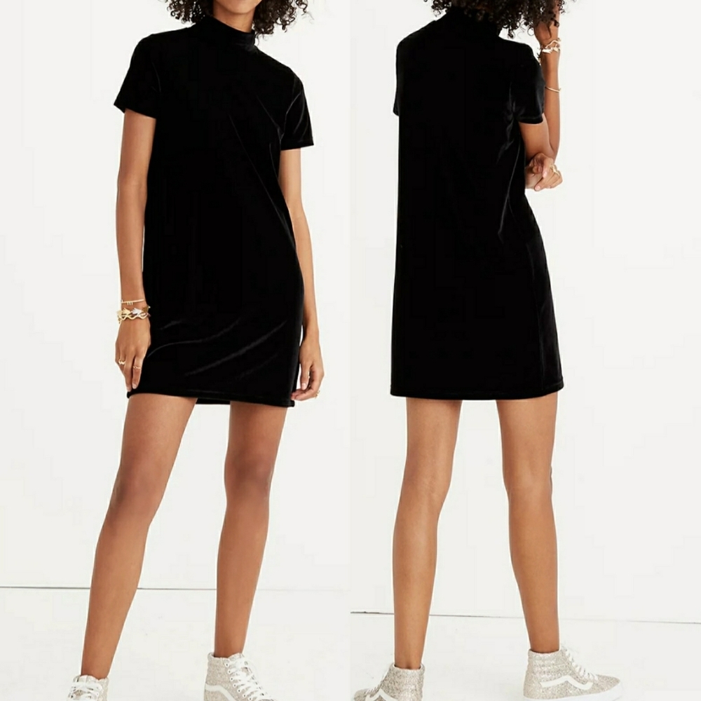 Madewell Velvet Mockneck Dress